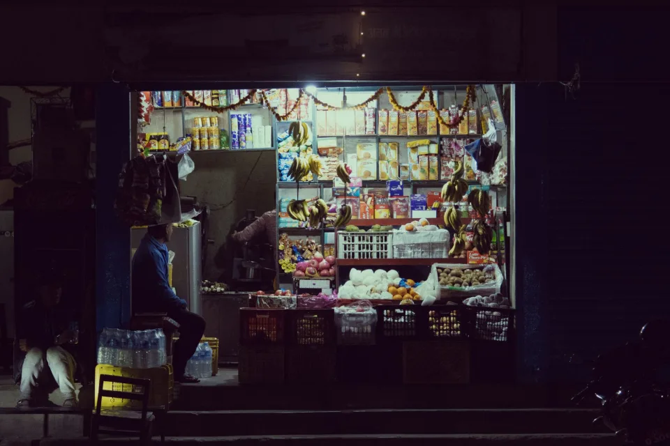 Kệ rau củ buổi sáng